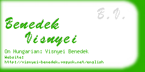 benedek visnyei business card